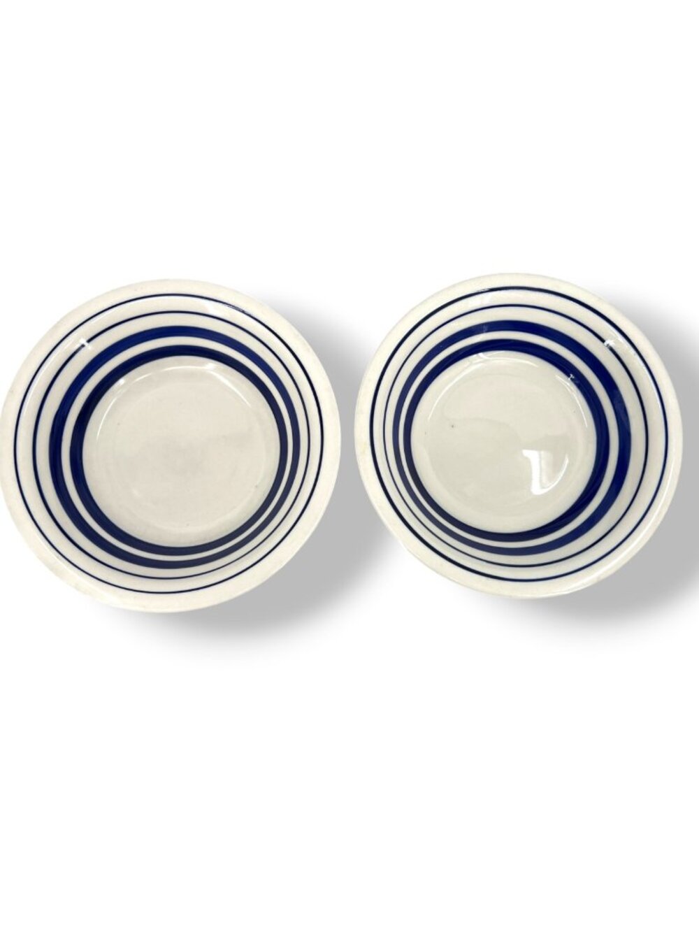 Royal Norfolk Blue Rings Bowls 7.5" Diameter Ceramic Set Of 2